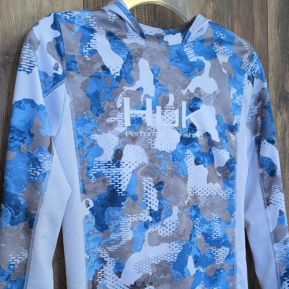Huk Youth Icon X Tide Change Pullover Camouflage Hoodie YM M453